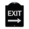 Signmission Designer Series-Exit W/ Right Arrow, Black & Silver Heavy-Gauge Aluminum, 24" H, 18" L, BS-1824-9842 A-DES-BS-1824-9842 - alternate 1